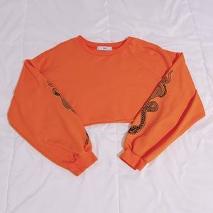 Adika Orang Crop Top Long Sleeve